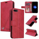 GQUTROBE Right Angle Leather Phone Case For iPhone 7 Plus / 8 Plus(Red)