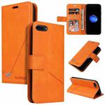 GQUTROBE Right Angle Leather Phone Case For iPhone 7 Plus / 8 Plus(Orange)