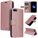 GQUTROBE Right Angle Leather Phone Case For iPhone 7 Plus / 8 Plus(Rose Gold)