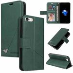 GQUTROBE Right Angle Leather Phone Case For iPhone 7 / 8 / SE 2020 / SE 2022(Green)