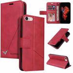 GQUTROBE Right Angle Leather Phone Case For iPhone 6 Plus / 6s Plus(Red)