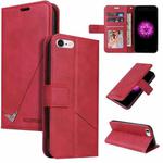 GQUTROBE Right Angle Leather Phone Case For iPhone 6 / 6S(Red)