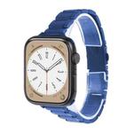 Three Beads Metal Watch Band For Apple Watch Series 8&7 41mm / SE 2&6&SE&5&4 40mm / 3&2&1 38mm(Blue)