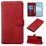 For Galaxy S20+ Classic Calf Texture Magnetic Attraction Horizontal Flip Leather Case with Stand & Card Slots & Wallet Function(Red)