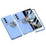 For Samsung Galaxy Z Fold4 GKK Ultra-thin PC Full Coverage Phone Case with Ring Holder(Blue)