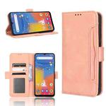 For Consumer Cellular ZMax 5G Skin Feel Calf Texture Card Slots Leather Phone Case(Pink)