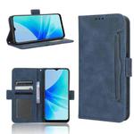 For OPPO A57 5G / 4G Skin Feel Calf Texture Card Slots Leather Phone Case(Blue)