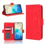 For vivo Y77 5G Skin Feel Calf Texture Card Slots Leather Phone Case(Red)