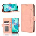 For Infinix Note 12i Skin Feel Calf Texture Card Slots Leather Phone Case(Pink)