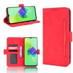 For Tecno Spark 9 Pro Skin Feel Calf Texture Card Slots Leather Phone Case(Red)