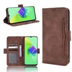 For Tecno Spark 9 Pro Skin Feel Calf Texture Card Slots Leather Phone Case(Brown)