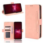 For ASUS ROG Phone 6 / 6 Pro Skin Feel Calf Texture Card Slots Leather Phone Case(Pink)