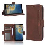 For ZTE Avid 589 Z5158 Skin Feel Calf Texture Card Slots Leather Phone Case(Brown)