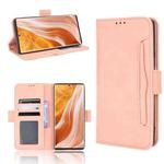 For ZTE Axon 40 Pro Skin Feel Calf Texture Card Slots Leather Phone Case(Pink)