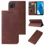 For OPPO A16K Magnetic Closure Leather Phone Case(Brown)