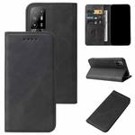 For OPPO A94 5G Magnetic Closure Leather Phone Case(Black)