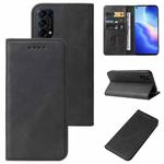 For OPPO Find X3 Lite Magnetic Closure Leather Phone Case(Black)