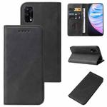 For Realme Q2 Pro Magnetic Closure Leather Phone Case(Black)