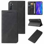 For Realme X2 Magnetic Closure Leather Phone Case(Black)