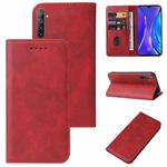 For Realme X2 Magnetic Closure Leather Phone Case(Red)