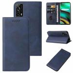 For Realme X7 Pro Ultra Magnetic Closure Leather Phone Case(Blue)