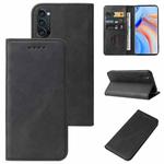 For OPPO Reno4 Pro 5G Magnetic Closure Leather Phone Case(Black)