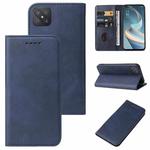 For OPPO Reno4 Z 5G Magnetic Closure Leather Phone Case(Blue)