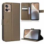 For Motorola Moto G32 Diamond Texture Leather Phone Case(Brown)