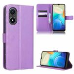 For vivo Y02s Diamond Texture Leather Phone Case(Purple)