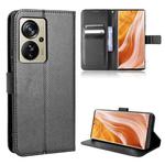 For ZTE Axon 40 Pro Diamond Texture Leather Phone Case(Black)