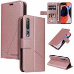 For Xiaomi Mi 10 5G GQUTROBE Right Angle Leather Phone Case(Rose Gold)