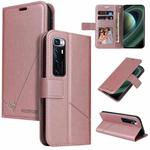 For Xiaomi Mi 10 Ultra GQUTROBE Right Angle Leather Phone Case(Rose Gold)