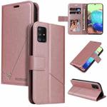 For Xiaomi Mi 10 Lite 5G GQUTROBE Right Angle Leather Phone Case(Rose Gold)