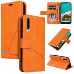 For Xiaomi Mi A3 GQUTROBE Right Angle Leather Phone Case(Orange)