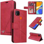 For Xiaomi Redmi 9C GQUTROBE Right Angle Leather Phone Case(Red)
