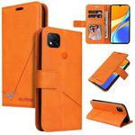 For Xiaomi Redmi 9C GQUTROBE Right Angle Leather Phone Case(Orange)
