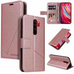 For Xiaomi Redmi Note 8 Pro GQUTROBE Right Angle Leather Phone Case(Rose Gold)