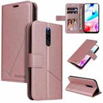 For Xiaomi Redmi 8 GQUTROBE Right Angle Leather Phone Case(Rose Gold)