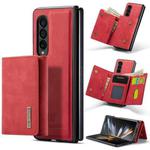 For Samsung Galaxy Z Fold3 5G DG.MING M1 Series 3-Fold Multi Card Wallet  Phone Case(Red)
