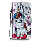 For Huawei P40 Lite Glitter Pattern Horizontal Flip Leather Case with Holder & Card slot & Wallet & Lanyard(Star Unicorn)