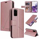 For Huawei P40 GQUTROBE Right Angle Leather Phone Case(Rose Gold)