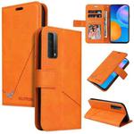 Huawei P smart 2021 GQUTROBE Right Angle Leather Phone Case(Orange)