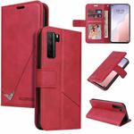 For Huawei nova 7 SE GQUTROBE Right Angle Leather Phone Case(Red)