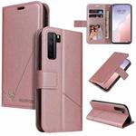 For Huawei nova 7 SE GQUTROBE Right Angle Leather Phone Case(Rose Gold)