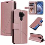 For Huawei Mate 30 Lite GQUTROBE Right Angle Leather Phone Case(Rose Gold)