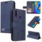 For Huawei P30 Lite GQUTROBE Right Angle Leather Phone Case(Blue)