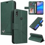 For Huawei P20 Lite GQUTROBE Right Angle Leather Phone Case(Green)