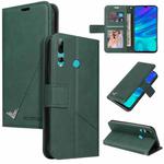 For Huawei Y6p GQUTROBE Right Angle Leather Phone Case(Green)