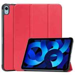 Solid Color Custer Texture Leather Tablet Case For iPad 10th Gen 10.9 2022(Red)