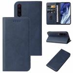 For Xiaomi Mi 9 Pro Magnetic Closure Leather Phone Case(Blue)